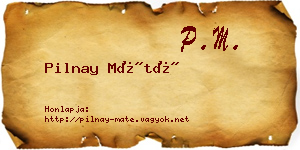 Pilnay Máté névjegykártya